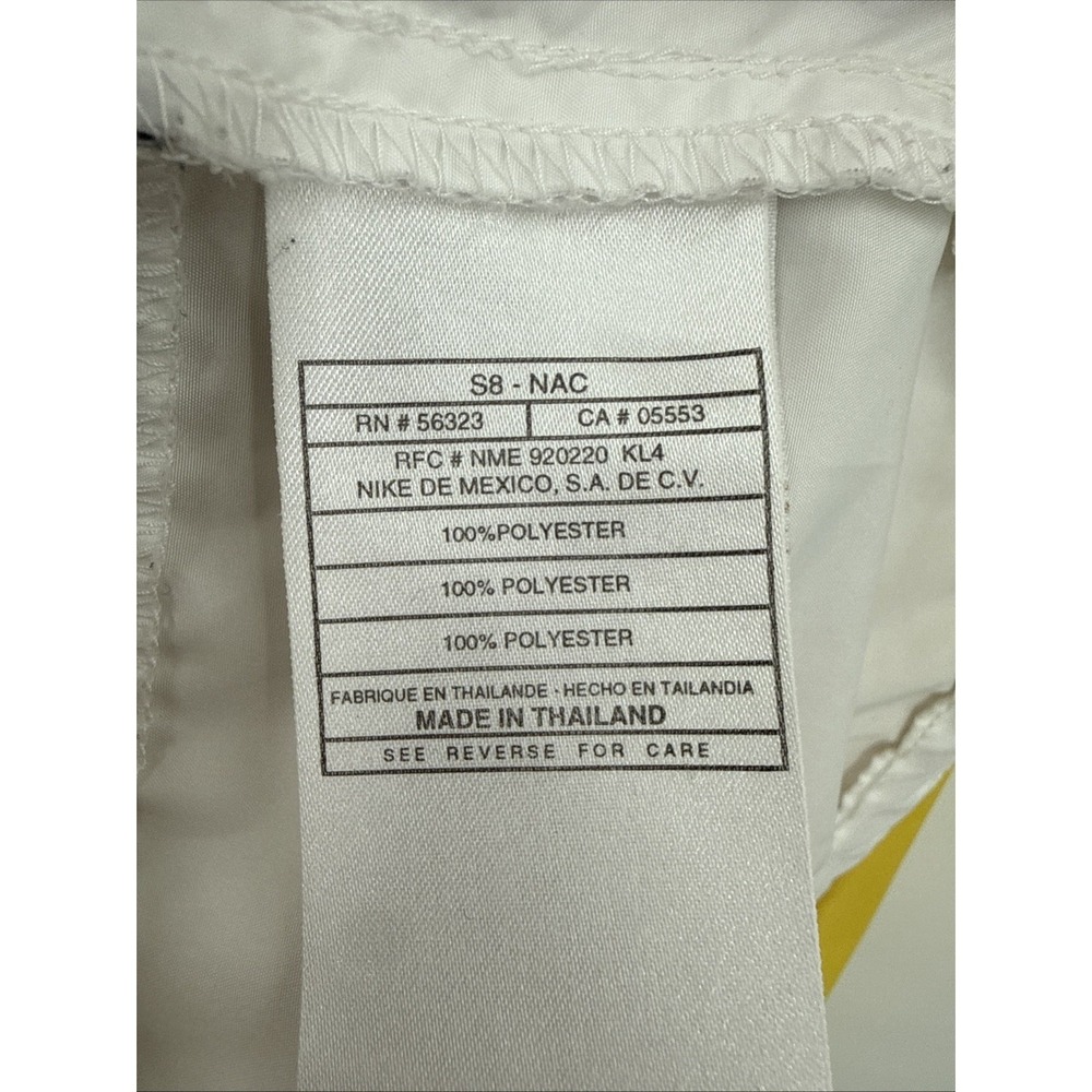 Vintage 90's Nike Men's Yellow White Zip Up Windbreaker Size Medium Retro READ - Picture 11 of 14